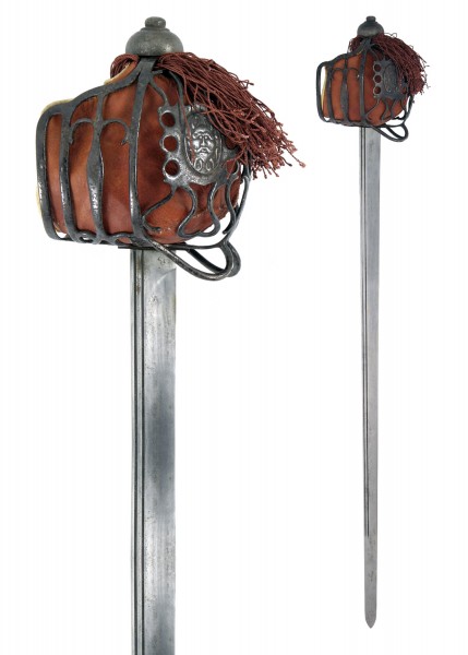 Schottisches Backsword mit Korbgefäß Antikversion