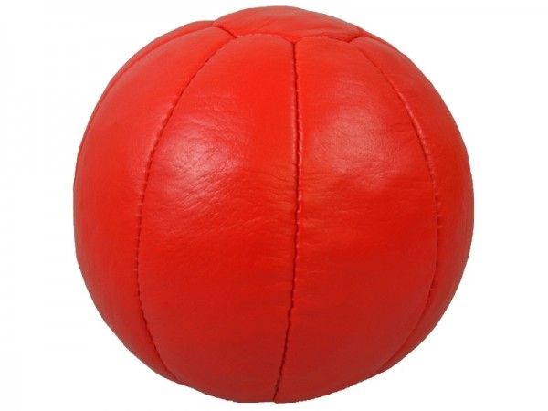 Medizinball Echtleder 3kg rot 20 cm