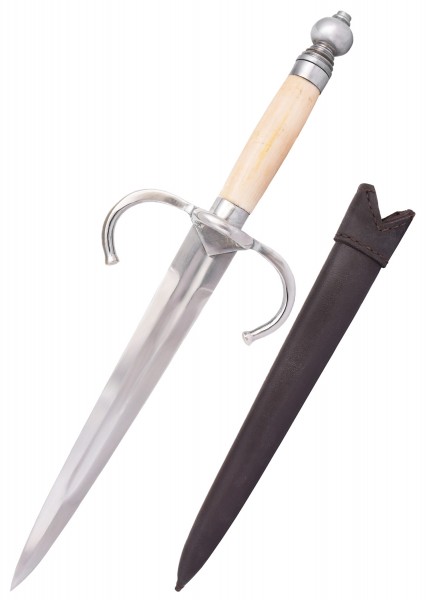 Rapier-Begleitdolch, 16. Jh., mit Lederscheide