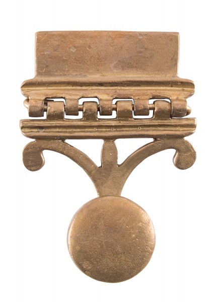Pugio-Halter für Römergürtel PAAR Vindonissa-Muster Messing
