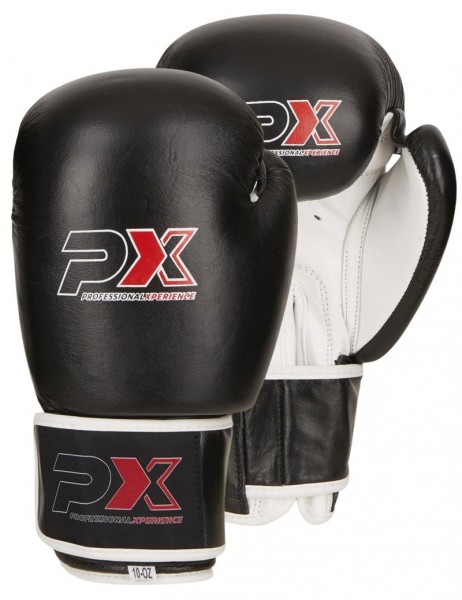 PHOENIX PX Boxhandschuhe schwarz-weiß Leder