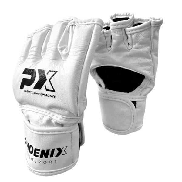 PX MMA Handschuhe Leder weiss