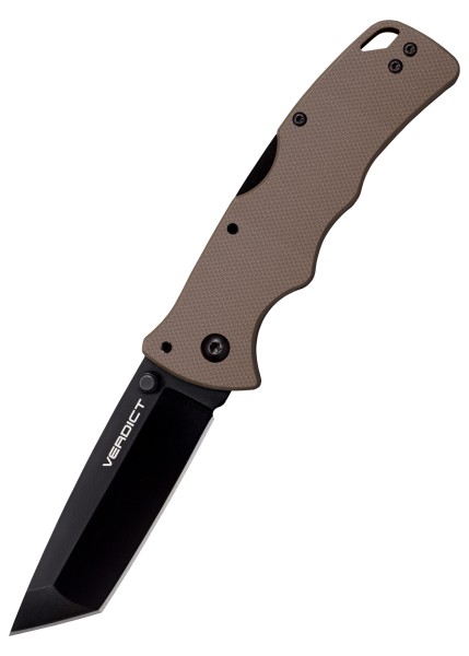 Taschenmesser Verdict Tanto Point AUS10A Flat Dark Earth Griff