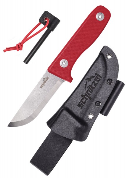 Schnitzel DU, Schnitzmesser für Kinder ab 10 Jahre, rot