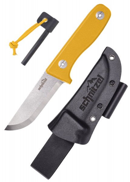 Schnitzel DU, Schnitzmesser für Kinder ab 10 Jahre, gelb