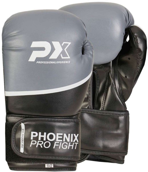 PX PRO FIGHT Boxhandschuhe PU | schwarz-grau