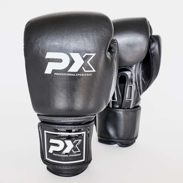 PX Premium Boxhandschuhe Leder schwarz