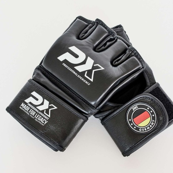 MMA-Handschutz Leder schwarz