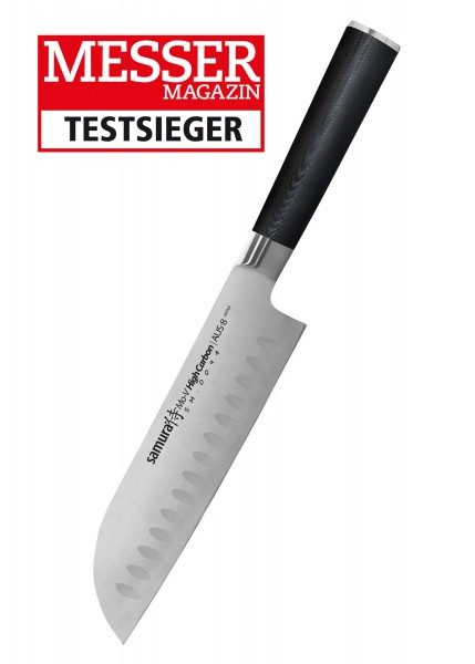 Samura MO-V Santoku Messer mit Kullenschliff 7.0 Zoll /180 mm