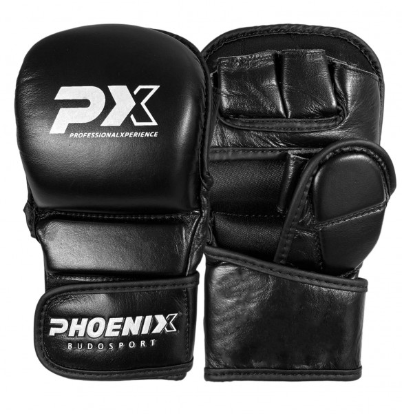 PX MMA Handschutz schwarz Leder