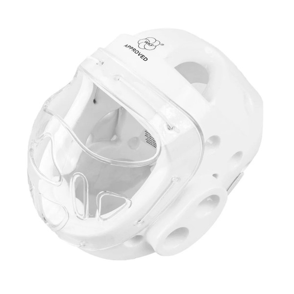 SMAI WKF Approved Karate Kopfschutz mit Maske weiß