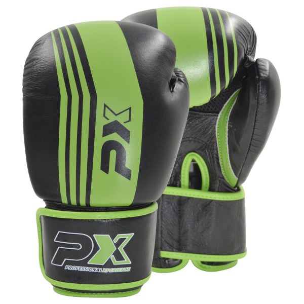 Boxhandschuhe schwarz-grün Leder