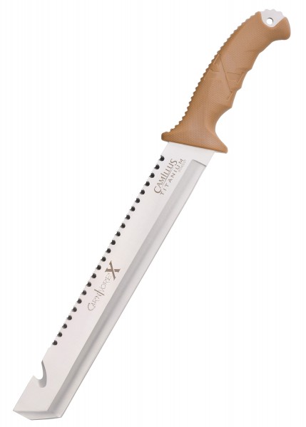 Camillus CARNIVORE X, Machete mit Scheide, brauner Griff