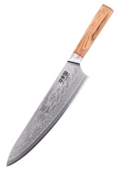 Kochmesser, 24 cm Klingenlänge, Damaststahl